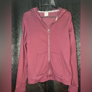 Burgundy pink zipper up